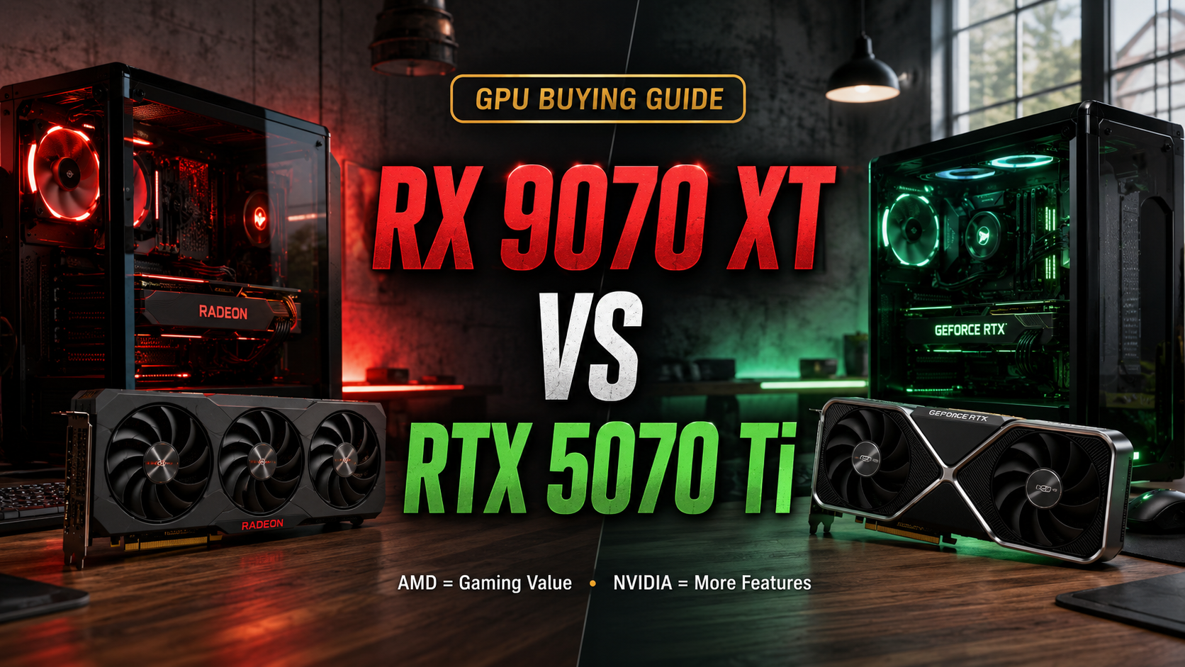 AMD Radeon RX 9070 XT vs NVIDIA RTX 5070 Ti: Which GPU Should You Choose?