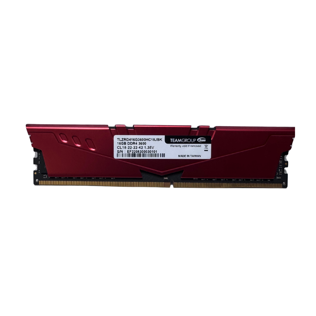TeamGroup T-Force Vulcan Z 16GB (1×16GB) DDR4-3600 CL18 Desktop RAM (Red) — Used, Working — photo 2