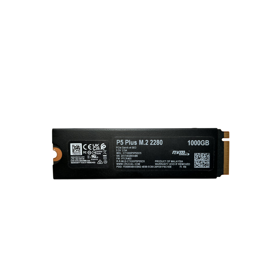 Crucial P5 Plus 1TB NVMe M.2 2280 SSD with Heatsink (PCIe Gen4) — Used, Working — photo 3
