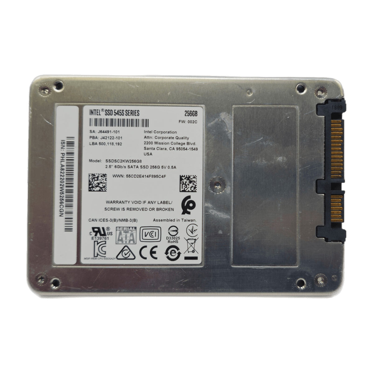 Intel 545s Series 256GB 2.5" SATA III SSD — Used, Working — photo 1
