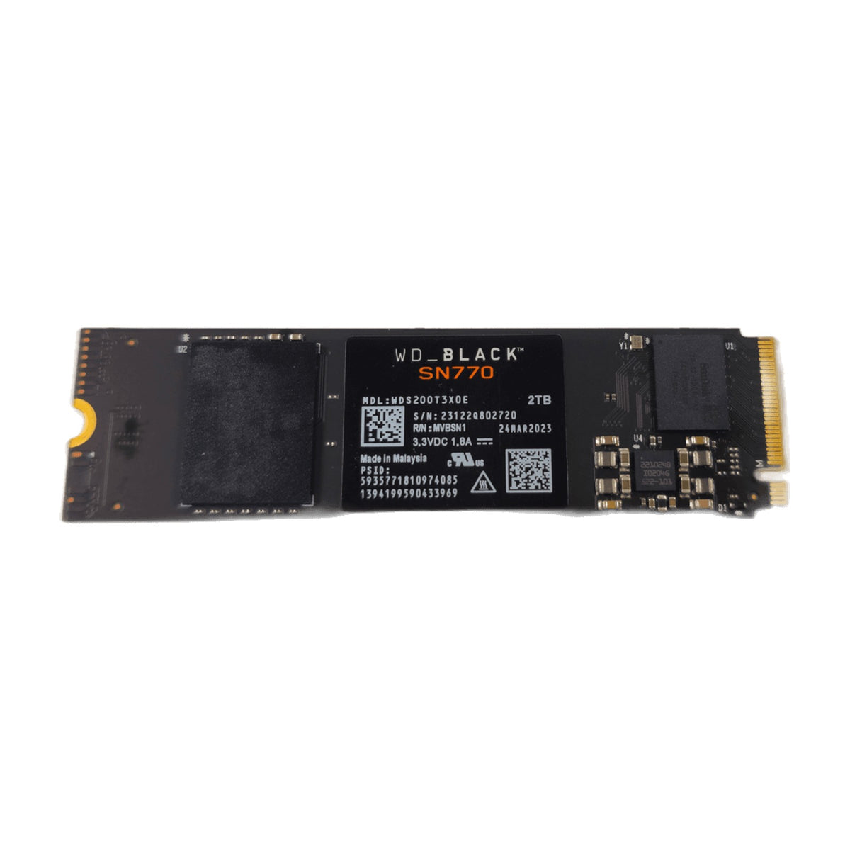 WD Black SN770 2TB NVMe M.2 2280 SSD (WDS200T3X0E, PCIe Gen4) — Used, Working — photo 1