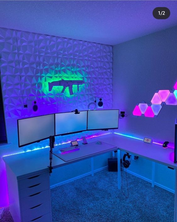 GamerTech Custom 3D - Wall Panels - White | Black | Silver - GamerTech Toronto