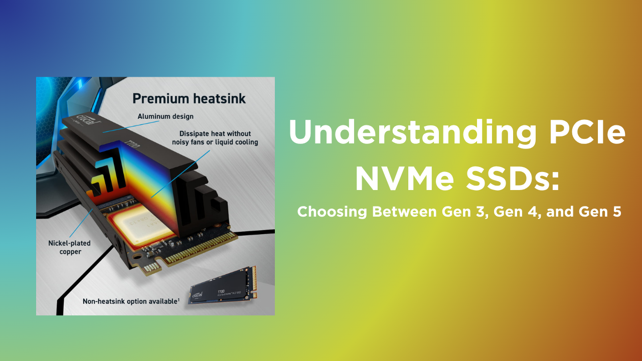 Understanding PCIe NVMe SSDs: Choosing Between Gen 3, Gen 4, and Gen 5