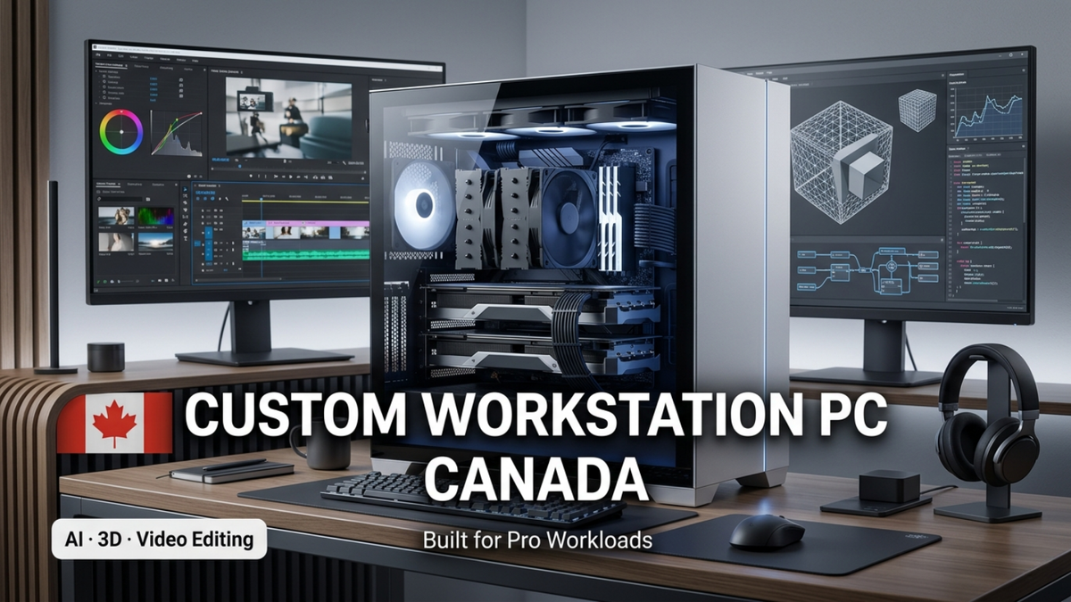 Custom Workstation PC Canada — Video Editing, 3D Rendering, Machine Le ...