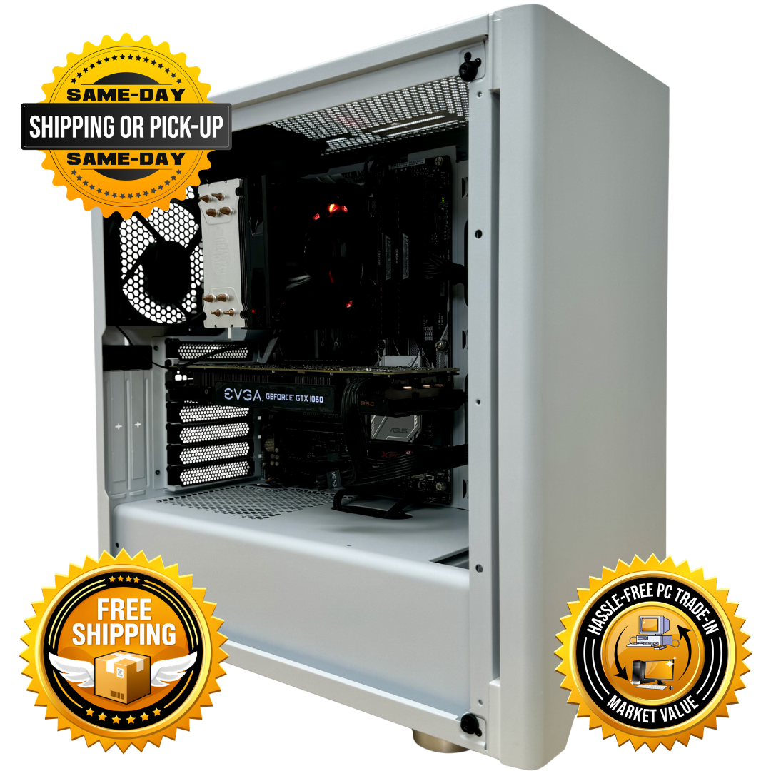 Refurbished | Intel i7-7700K | GTX 1060 | Custom Built Computer