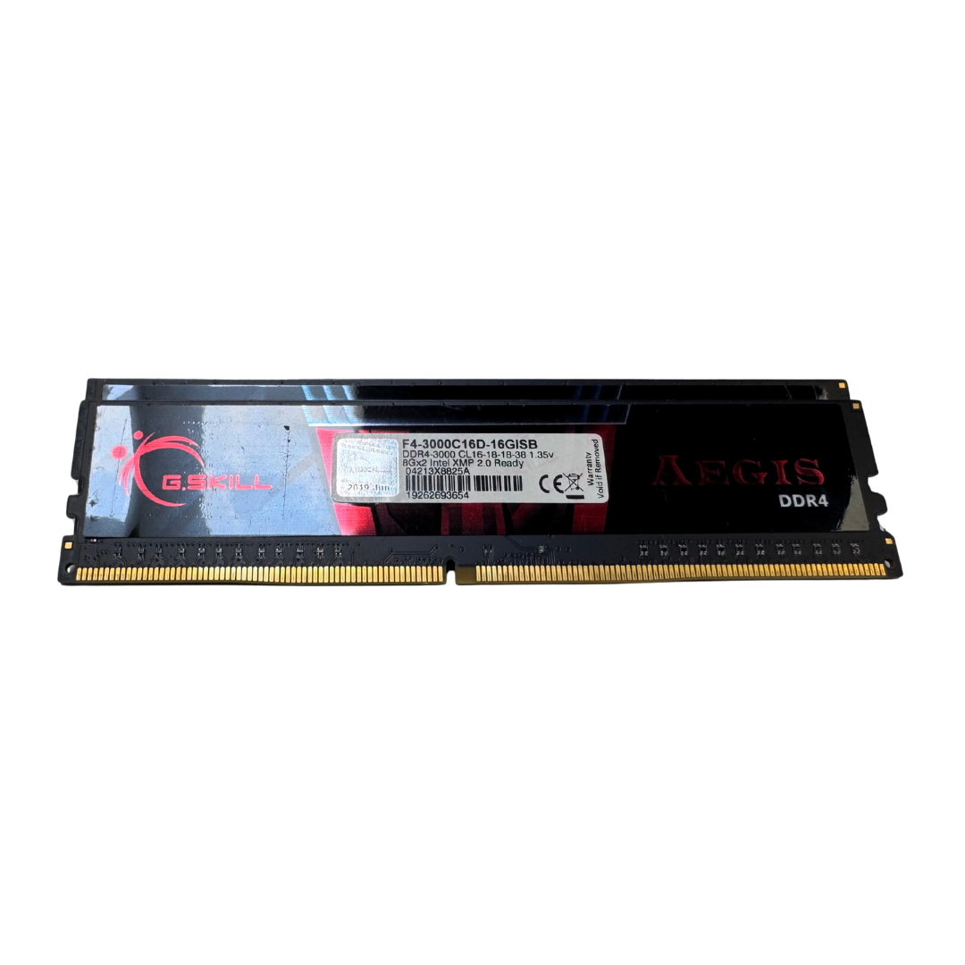 G.Skill Aegis 16GB (2×8GB) DDR4-3000 CL16 Desktop RAM (F4-3000C16D-16GISB) — Used, Working — photo 2
