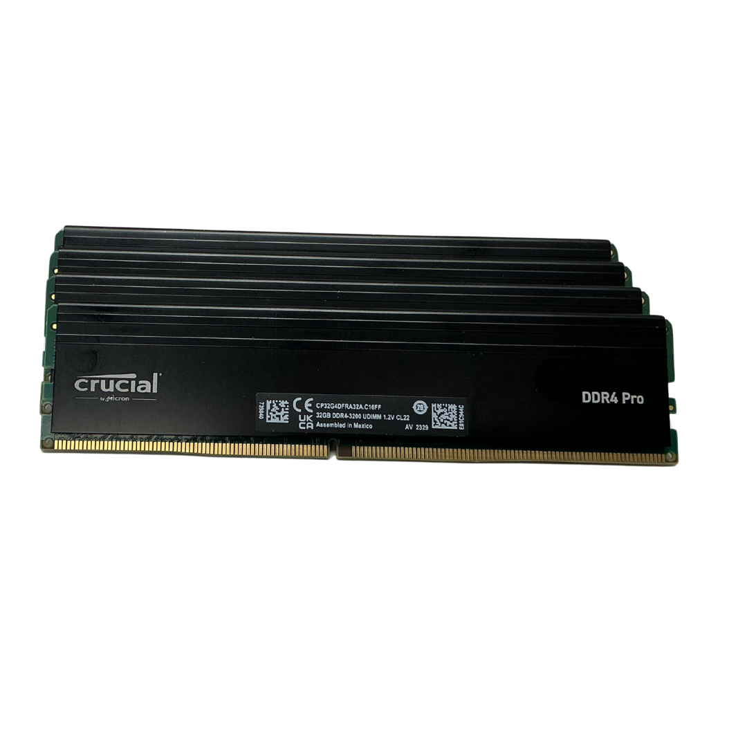 Crucial DDR4-3200 128GB 32GB×4枚 Crucial Pro 128GB DDR4-3200 (4×32GB) RAM Kit (Working) | GamerTech