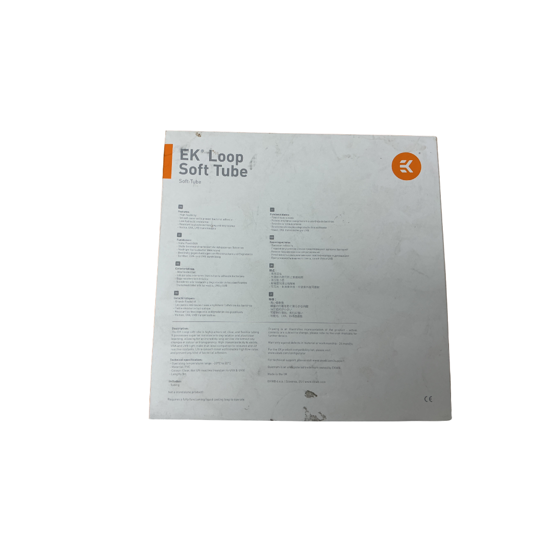 EKWB EK-Loop Soft Tube 3/8" ID x 5/8" OD, 3 Meter, Clear — New, Factory Sealed — photo 2