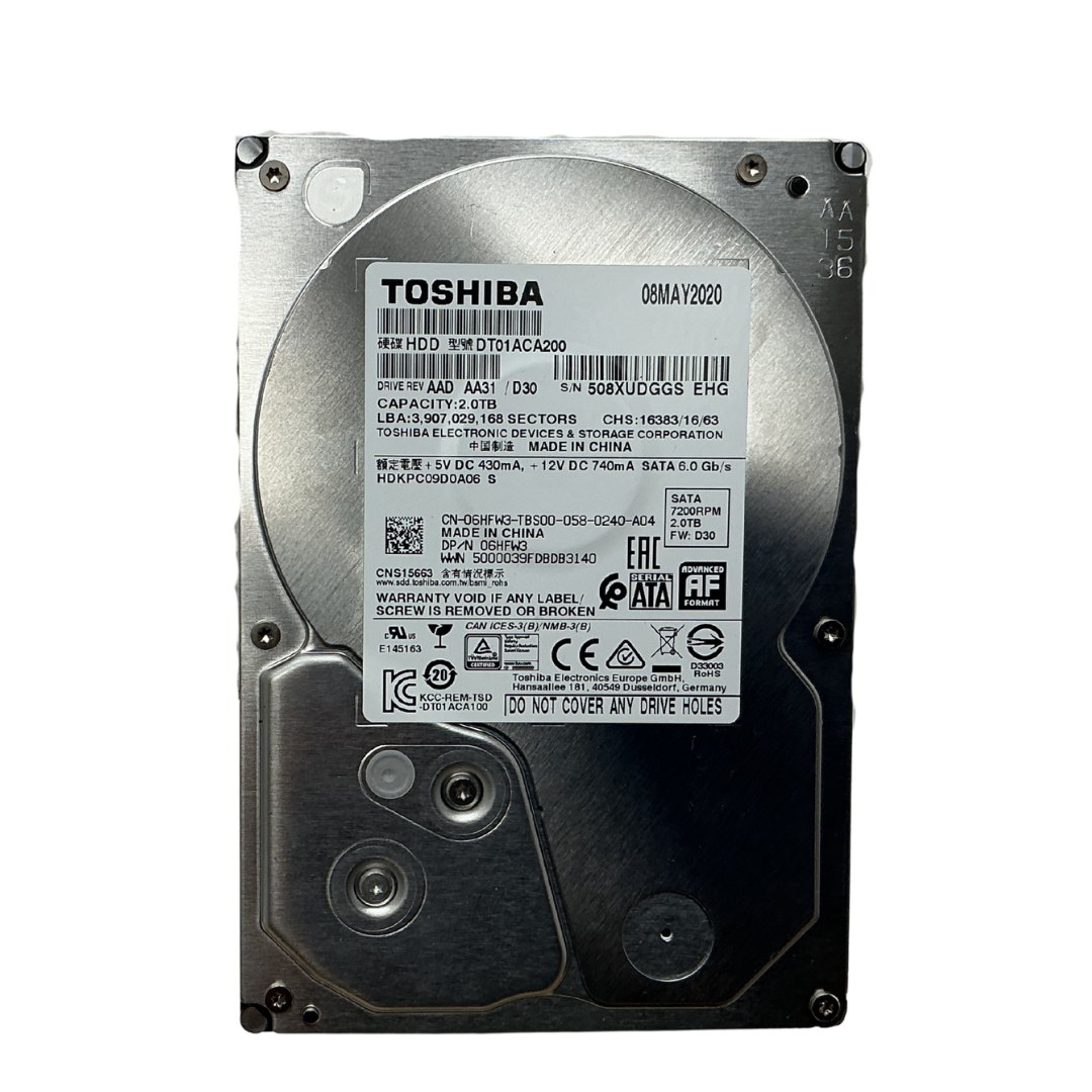 Toshiba MG03ACA200 2TB 7200RPM 3.5" SATA HDD — Used, Working — photo 1