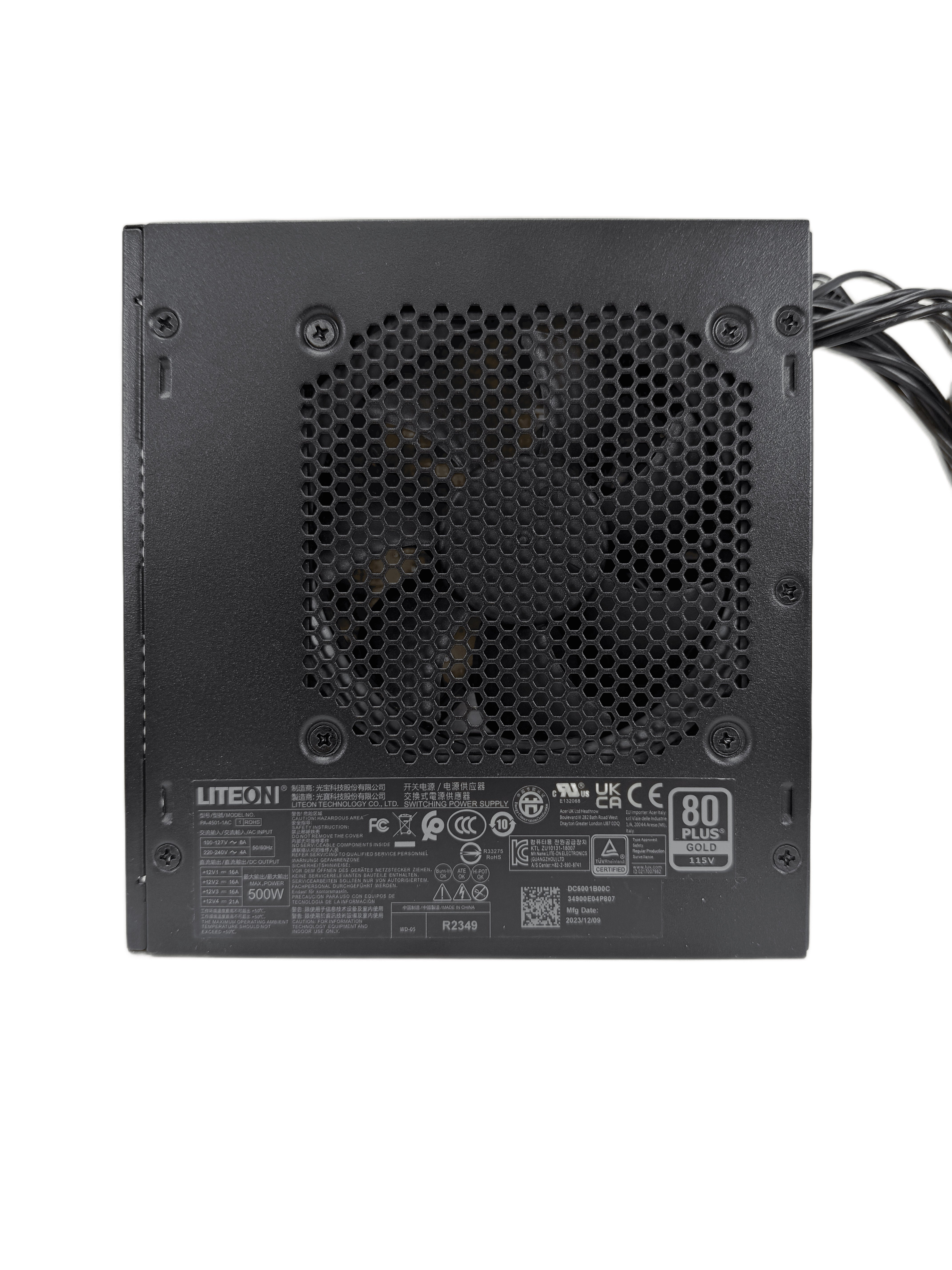 LiteOn 500W PSU — Used, Working — photo 1