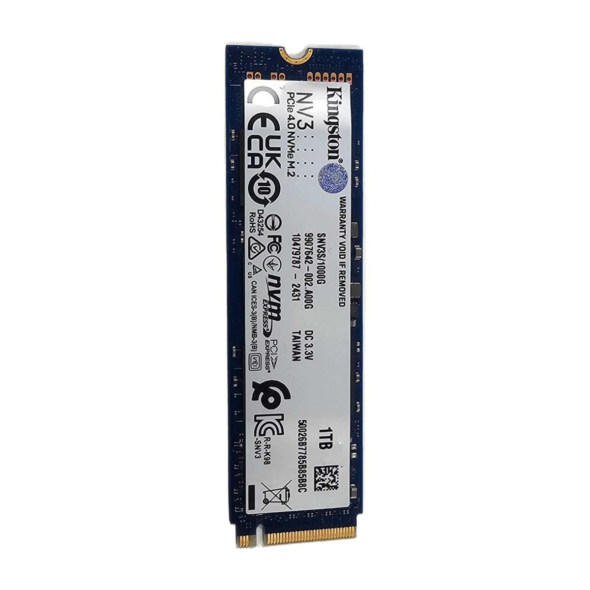 Kingston NV3 1TB NVMe M.2 2280 SSD (SNV3S/1000G, PCIe 4.0) — Used, Working — photo 1