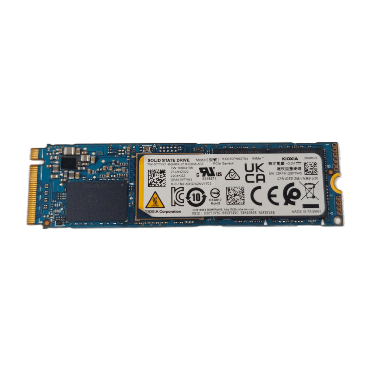 Kioxia XG7 Series 2TB NVMe M.2 2280 SSD (PCIe Gen4 x4) — Used, Working — photo 5