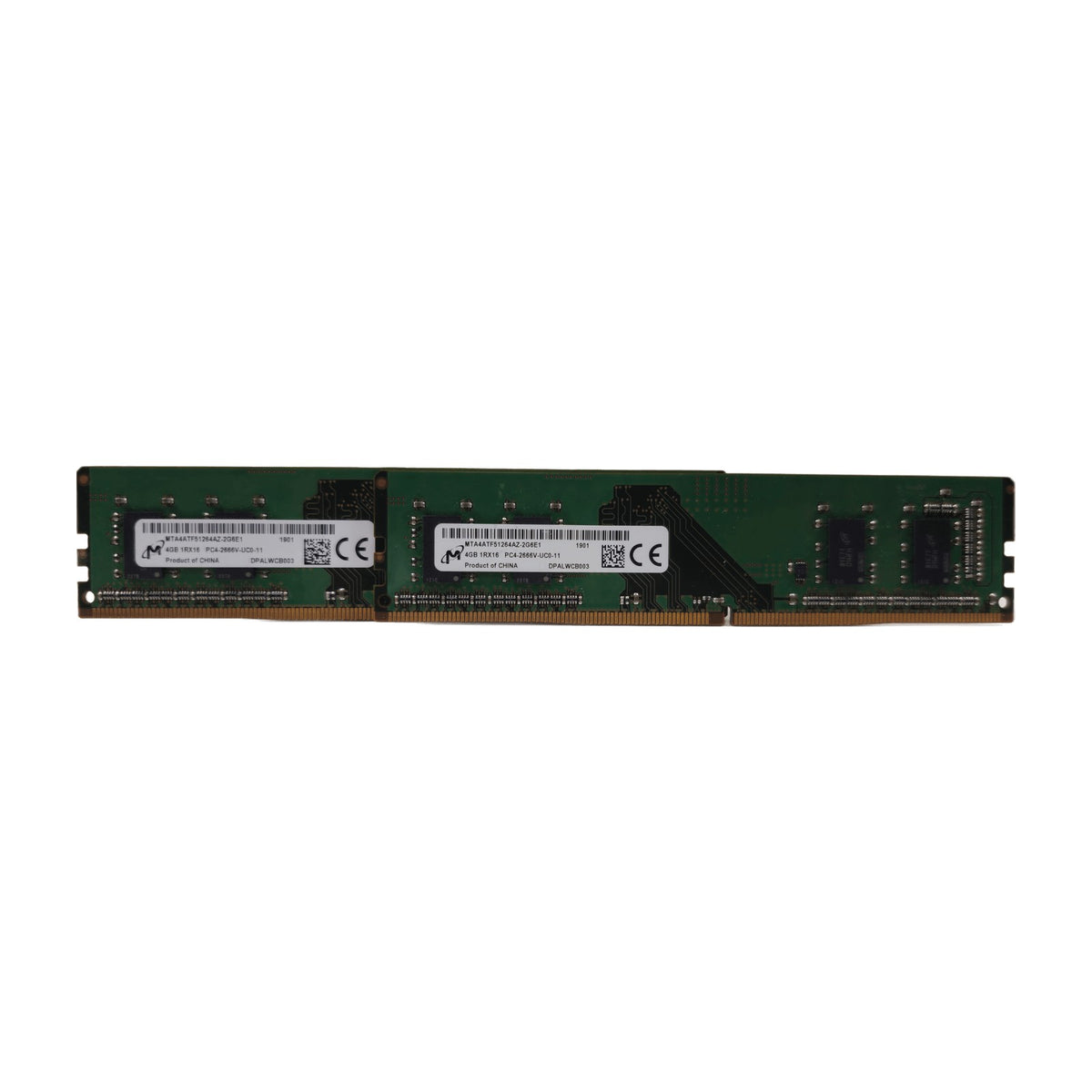 Micron 8GB (2×4GB) DDR4-2666 Desktop RAM Kit (OEM UDIMM) — Used, Working — photo 1