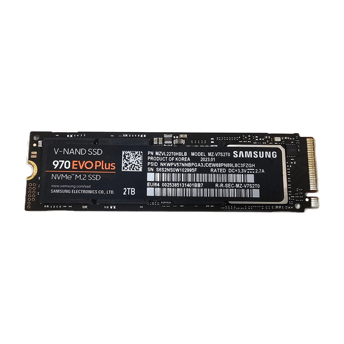 Samsung 970 EVO Plus 2TB NVMe M.2 2280 SSD (MZ-V7S2T0) — Used, Working — photo 1