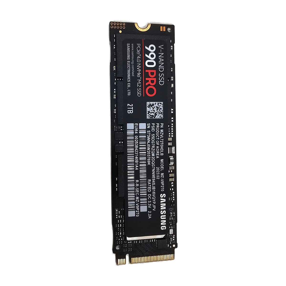 Samsung 990 Pro 2TB NVMe M.2 2280 SSD (MZ-V9P2T0, PCIe Gen4) — Used, Working — photo 2