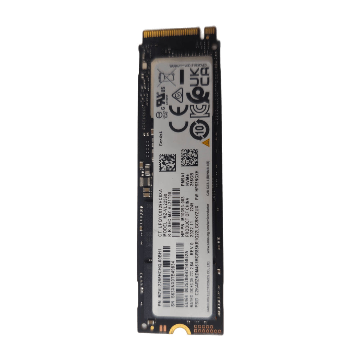 Samsung PM9A1 256GB OEM M.2 PCIe Gen4x4 NVMe SSD — Used, Working — photo 1