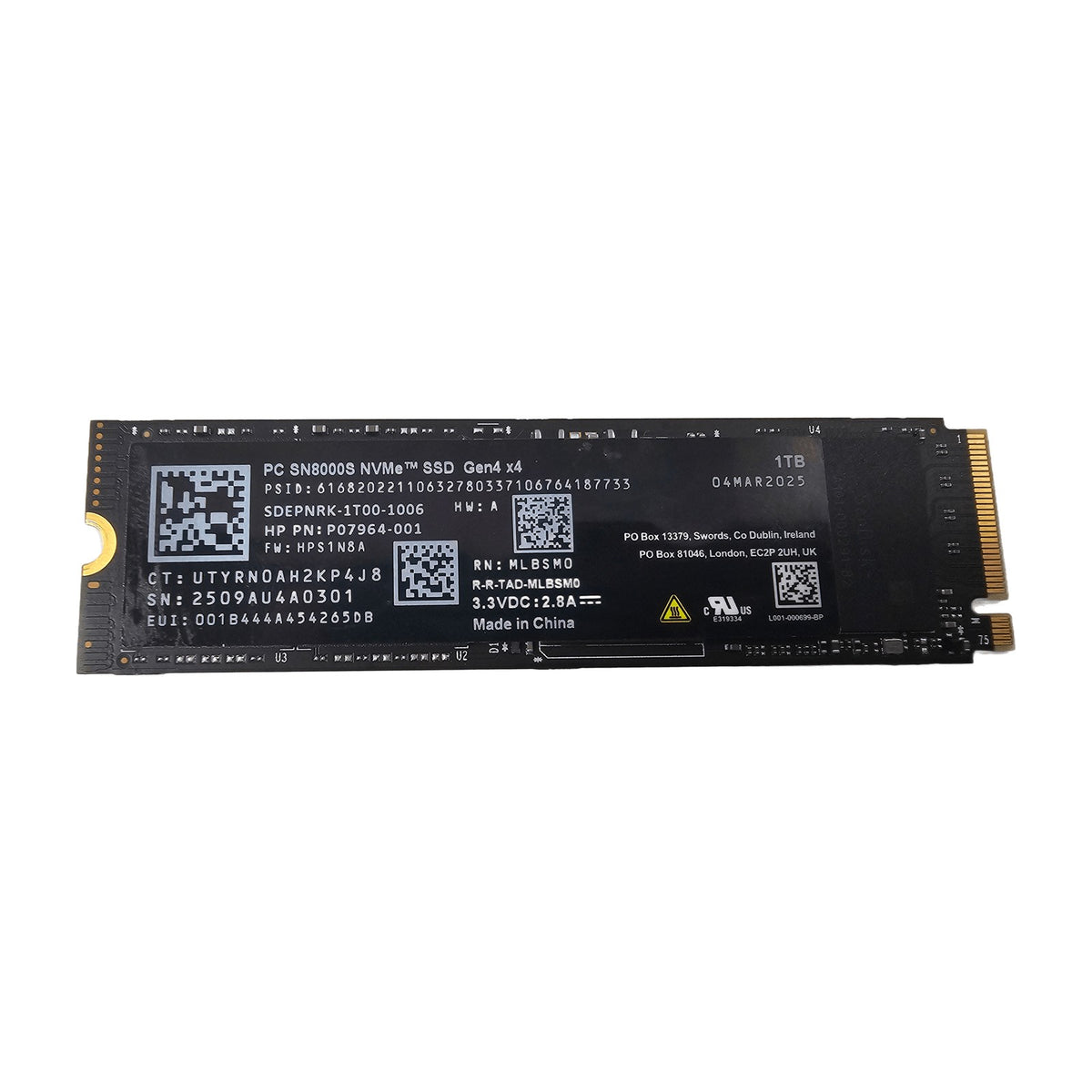 SanDisk PC SN8000S 1TB M.2 PCIe Gen4x4 NVMe SSD — Used, Working — photo 1