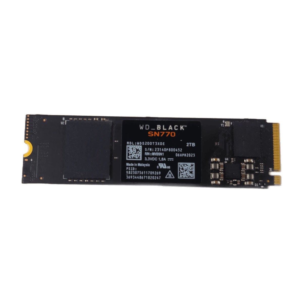WD Black SN770 2TB NVMe M.2 2280 SSD (WDS200T3X0E, PCIe Gen4) — Used, Working — additional unit photo