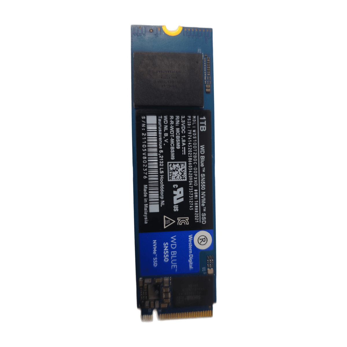 WD Blue SN550 1TB M.2 PCIe Gen3x4 NVMe SSD — Used, Working — photo 1