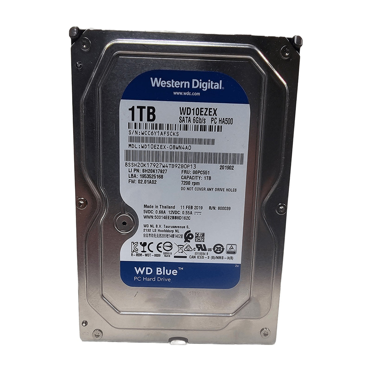 WD Blue WD10EZEX 1TB 3.5" SATA 7200 RPM Hard Drive — Used, Working — photo 1